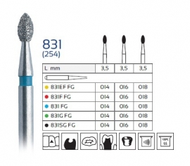 831 KNOP, EASY DENTAL, 5 STUKS