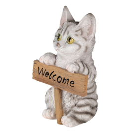 Decoratie kat Welcome