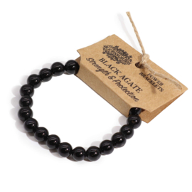 Edelsteen armband Zwarte Agaat