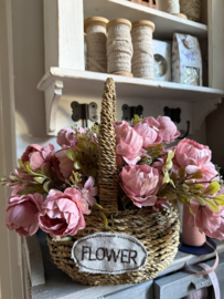 Manden set (2) met hengsel Flower ovaal