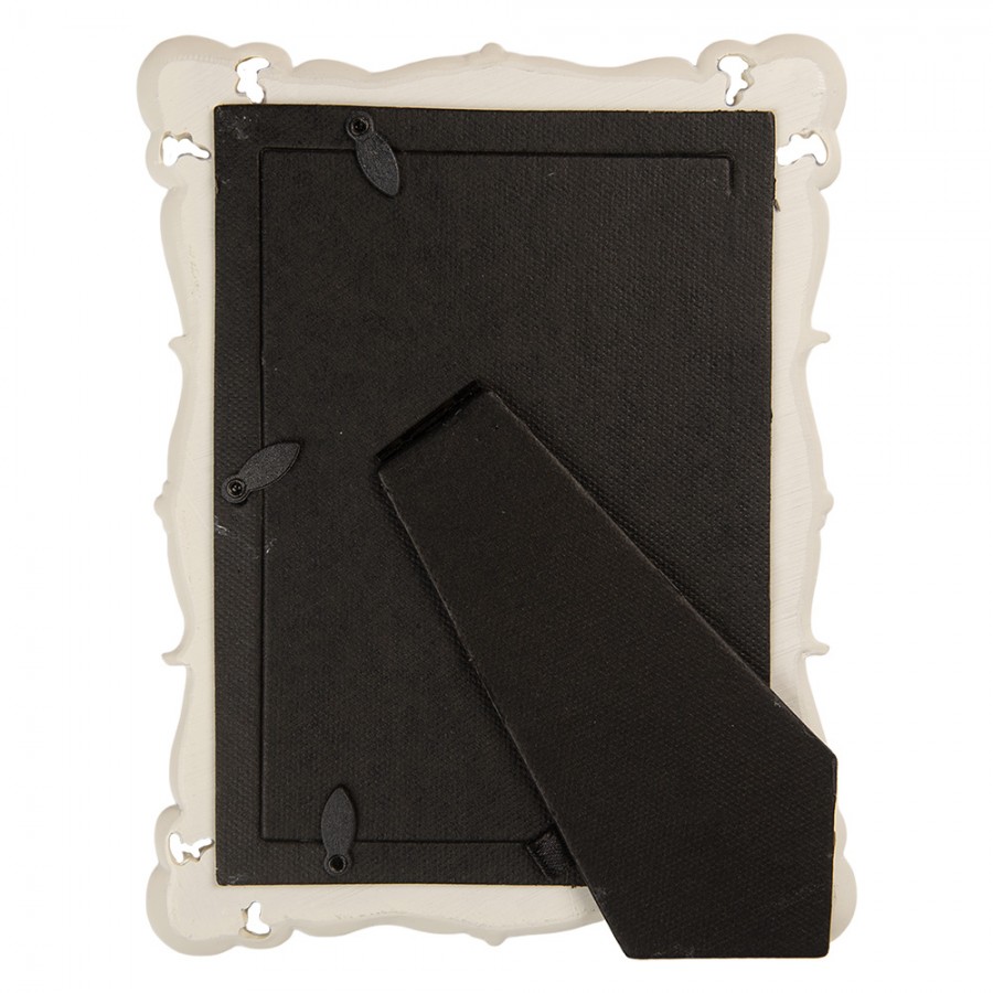 Fotolijst wit met kleine bloemetjes 10*15