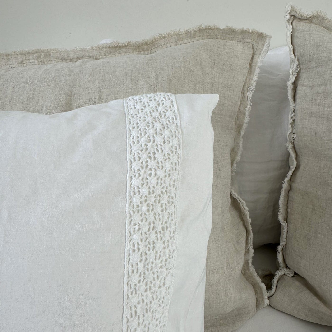 Landelijk dekbedovertrek Maryland wit 240*220