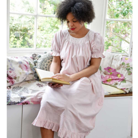 Romantisch nachthemd Juliet broderie zachtroze