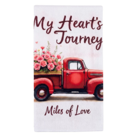 Set van 2 vaat/poetsdoeken My heart journey