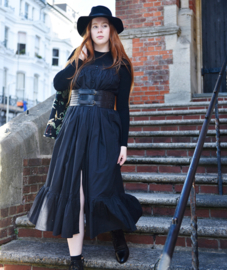 Romantisch nachthemd broderie Jodie zwart