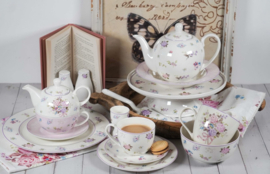 Porseleinen taartschep Flora 23 cm