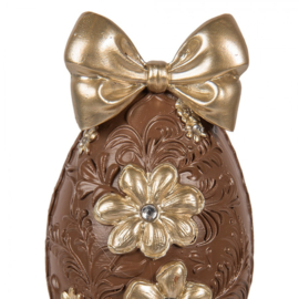 Decoratie ei met bloemen 10*9*21