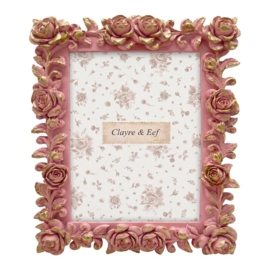 Fotolijst met rozen roze/goud 13*18