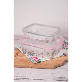 Set van 2 glazen schalen roosjes Lisa