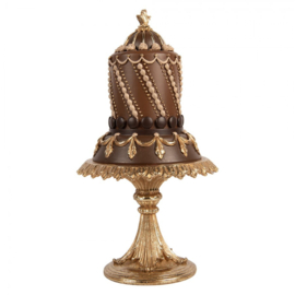 Luxe decoratie taart op gouden voet 18*33