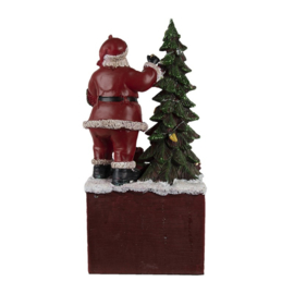 Kerstdecoratie Kerstman met kalender