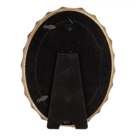 Ovale fotolijst beige/goud 10*15