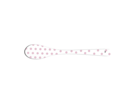 Porseleinen lepel roze dots