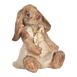 Decoratie konijn met overgooier en strik