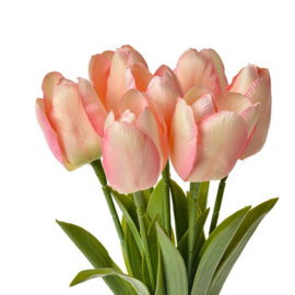 Kunstbloem bosje tulpen roze