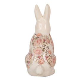 Decoratie konijn met rozen 16*12*28