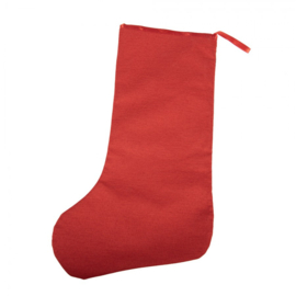 Nostalgische Kerstsok Kerstman met meisje 25*36