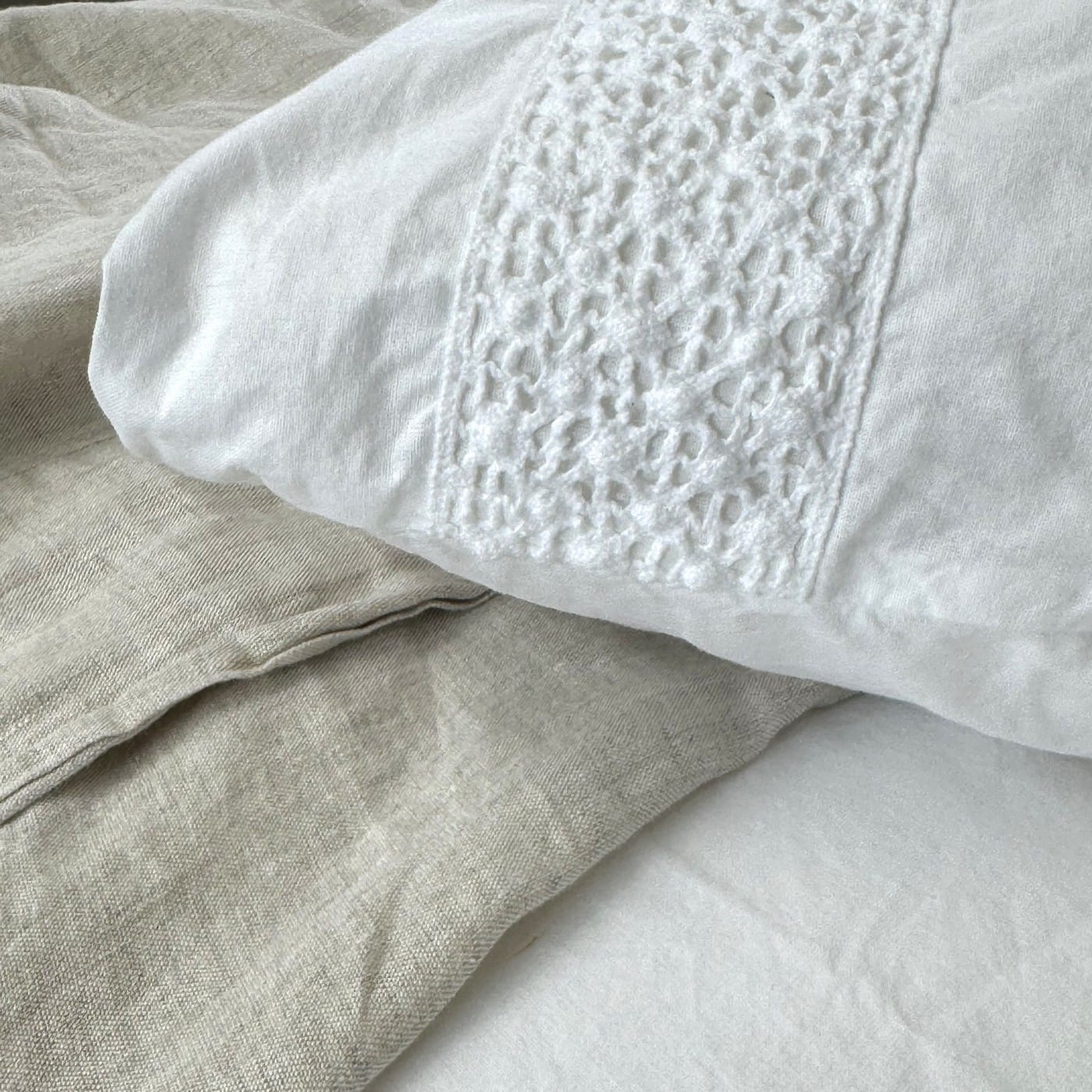 Landelijk dekbedovertrek Maryland wit 240*220