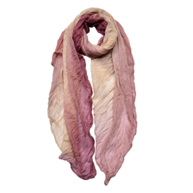Effen dames sjaal roze/beige