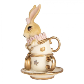 Decoratie konijn in kopjes 8*8*14