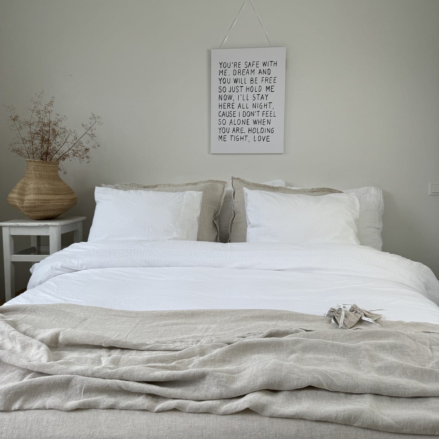 Landelijk dekbedovertrek Maryland wit 240*220