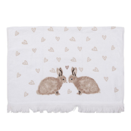 Gastendoekje Bunnies  in Love bruin