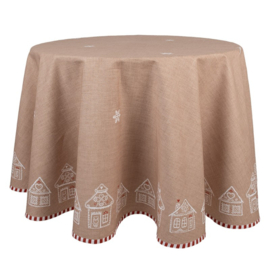 Rond tafelkleed Kerst Gingerbread 170 cm