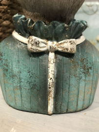 Decoratie konijnen hoofd groen