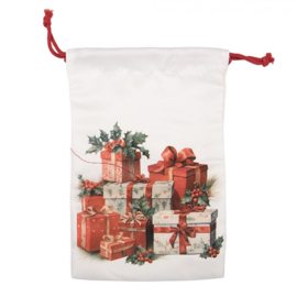 Nostalgisch stoffen kadozakje Kerstkado’s 11*16