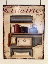 Tekstbord / wandplaat Cuisine 25*33