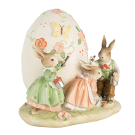 Decoratie konijntjes met ei 22*17*18