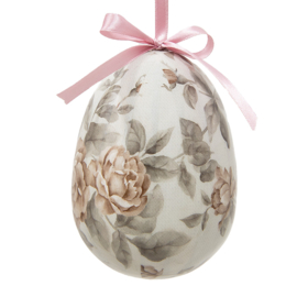 Set van 2 decoratie hangers ei grijs/groen 9*12