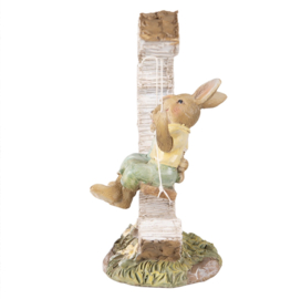 Decoratie konijntjes op schommel 13*7*16