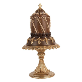 Luxe decoratie taart op gouden voet 18*33