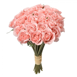 Bosje met 24 roze rozen 30cm