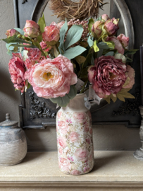 Kunstbloem Pioenroos met 2 zijtakken roze 62cm