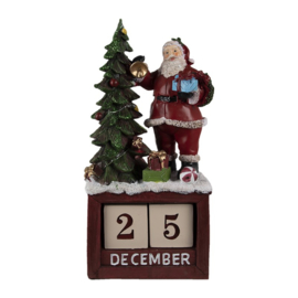 Kerstdecoratie Kerstman met kalender