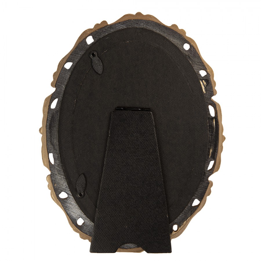 Ovale goudkleurige fotolijst 10*15