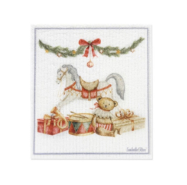 Zweedse vaatdoek Happy Holidays (Kerst) 17*20