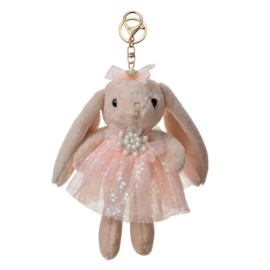 Sleutel-tashanger konijn beige 22cm