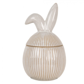 Voorraadpot met oren grijs 12*21