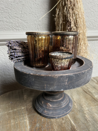 Stoer houten plateau zwart 24*16