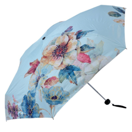 Paraplu bloemen blauw 95cm