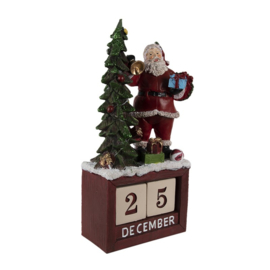 Kerstdecoratie Kerstman met kalender