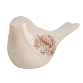 Decoratie vogel met rozen 21*9*11
