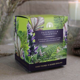 Geurkaars Patchouli & Cederwood
