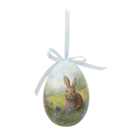 Paashangers set van 6 eieren konijn 7*10