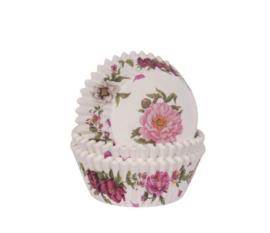 Cupcake papieren vormpjes Peony 60 stuks