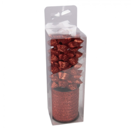 Kado-inpakset met lint en strikken (5) rood