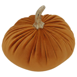 Decoratie stoffen pompoen oranje 15*13